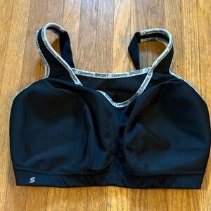 Glamorise Black and Gray Sports Bra
